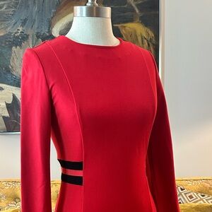 VTG 80s Savoir Faire Red Holiday Dress Size 4